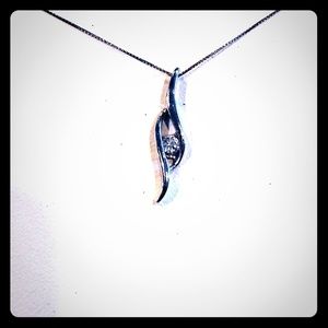 White Gold and Diamond Necklace